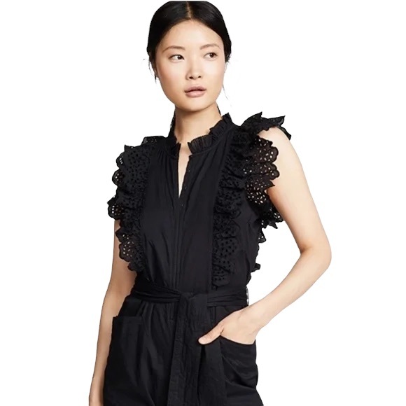 APIECE APART Ruffled Eyelet jumpsuit - Picture 3 of 13